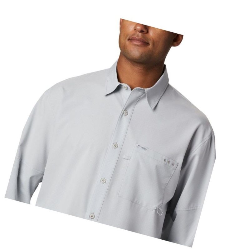 Columbia PFG Zero Rules Woven Long Sleeve Gömlek Erkek Gri | 93451-IPDR
