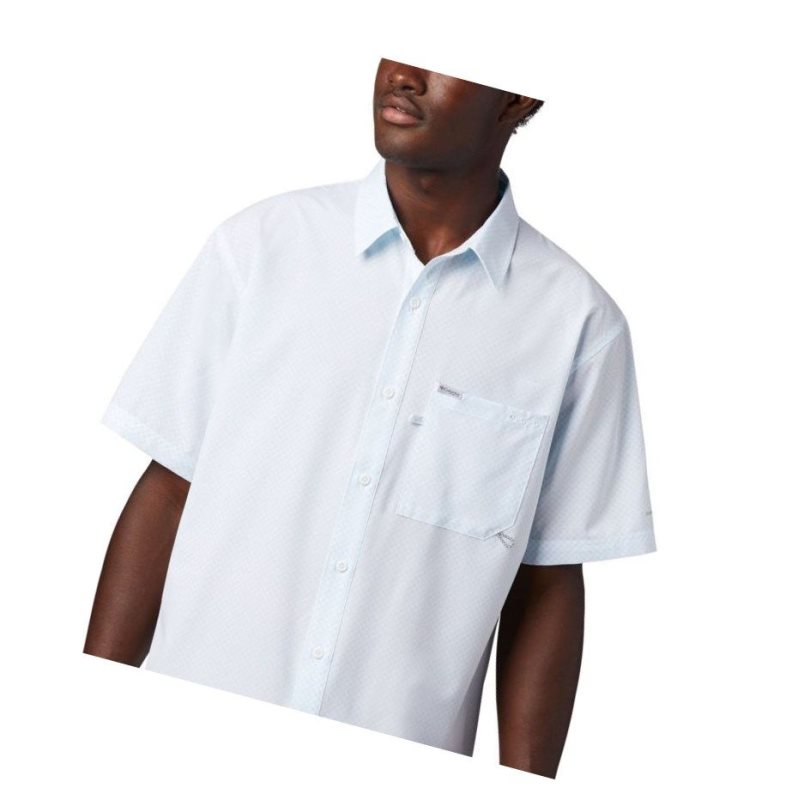 Columbia PFG Zero Rules Woven Short Sleeve Gömlek Erkek Beyaz | 74803-BNEY