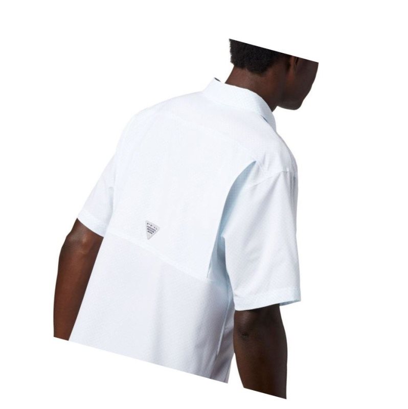 Columbia PFG Zero Rules Woven Short Sleeve Gömlek Erkek Beyaz | 74803-BNEY