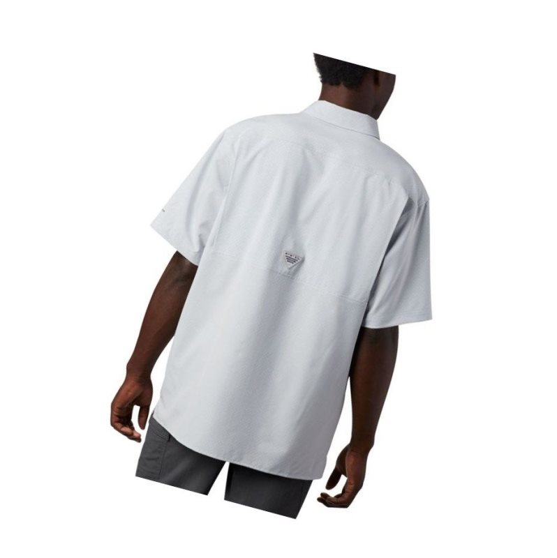 Columbia PFG Zero Rules Woven Short Sleeve Gömlek Erkek Gri | 92786-DMIY
