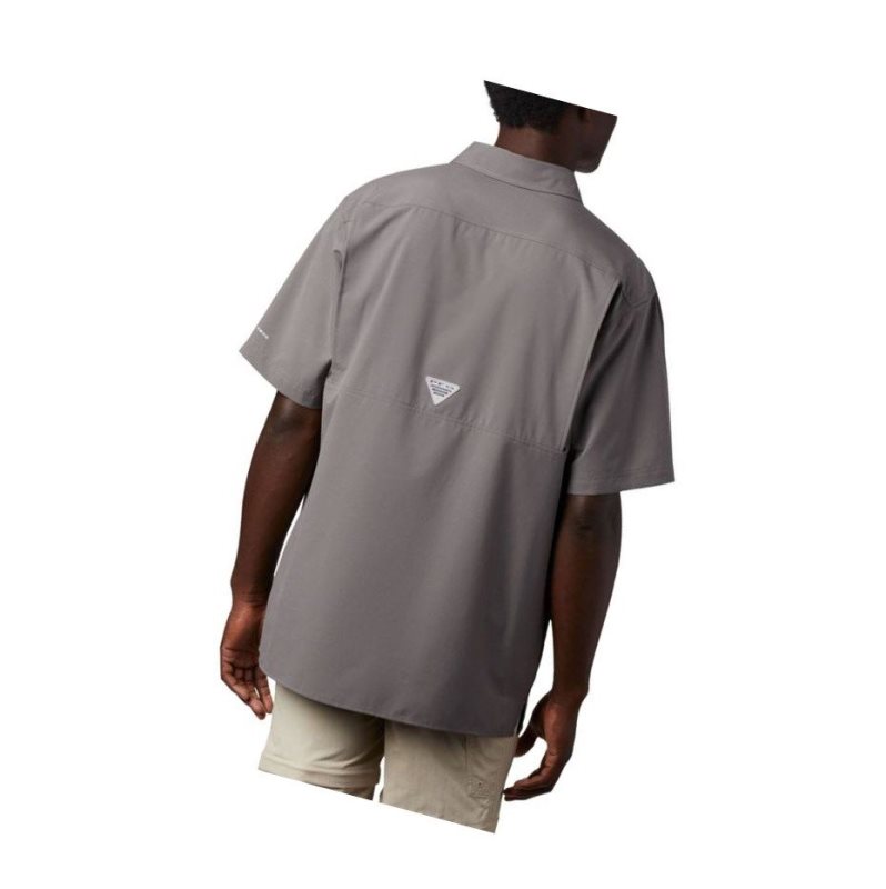 Columbia PFG Zero Rules Woven Short Sleeve Gömlek Erkek Gri | 09725-KVLF