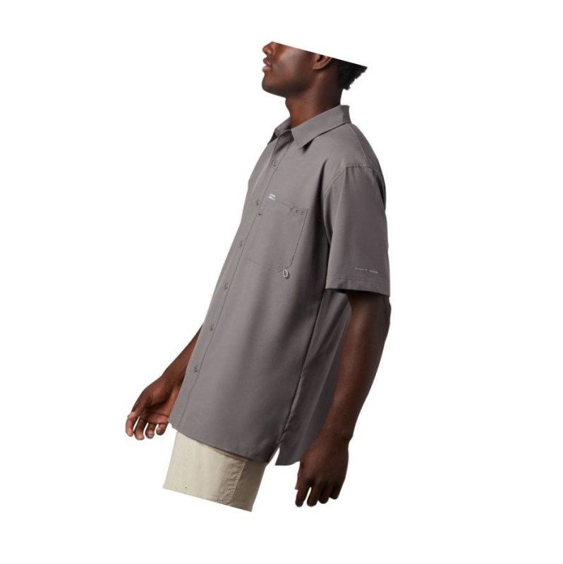 Columbia PFG Zero Rules Woven Short Sleeve Gömlek Erkek Gri | 09725-KVLF