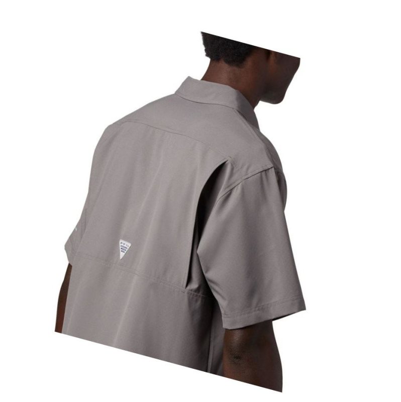 Columbia PFG Zero Rules Woven Short Sleeve Gömlek Erkek Gri | 09725-KVLF