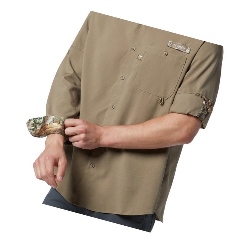 Columbia PHG Bucktail Long Sleeve Woven Gömlek Erkek Kahverengi | 62917-BSEG