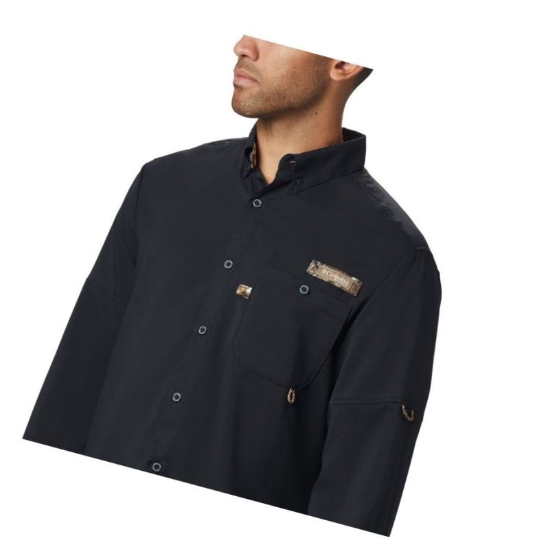 Columbia PHG Bucktail Long Sleeve Woven Gömlek Erkek Siyah | 49351-QEJG