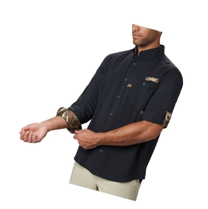 Columbia PHG Bucktail Long Sleeve Woven Gömlek Erkek Siyah | 49351-QEJG