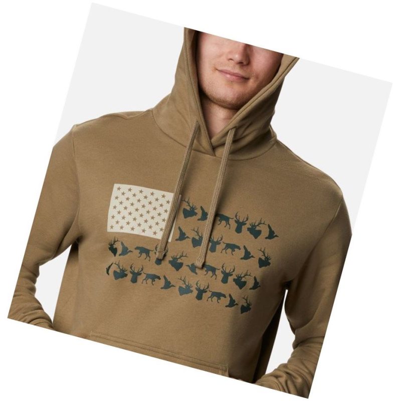 Columbia PHG Game Flag Kapşonlu Erkek Kahverengi | 02864-OWCQ