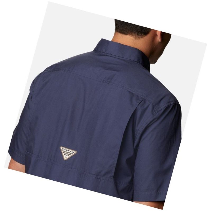Columbia PHG Sharptail Short Sleeve Tall Gömlek Erkek Lacivert | 64580-IWYV