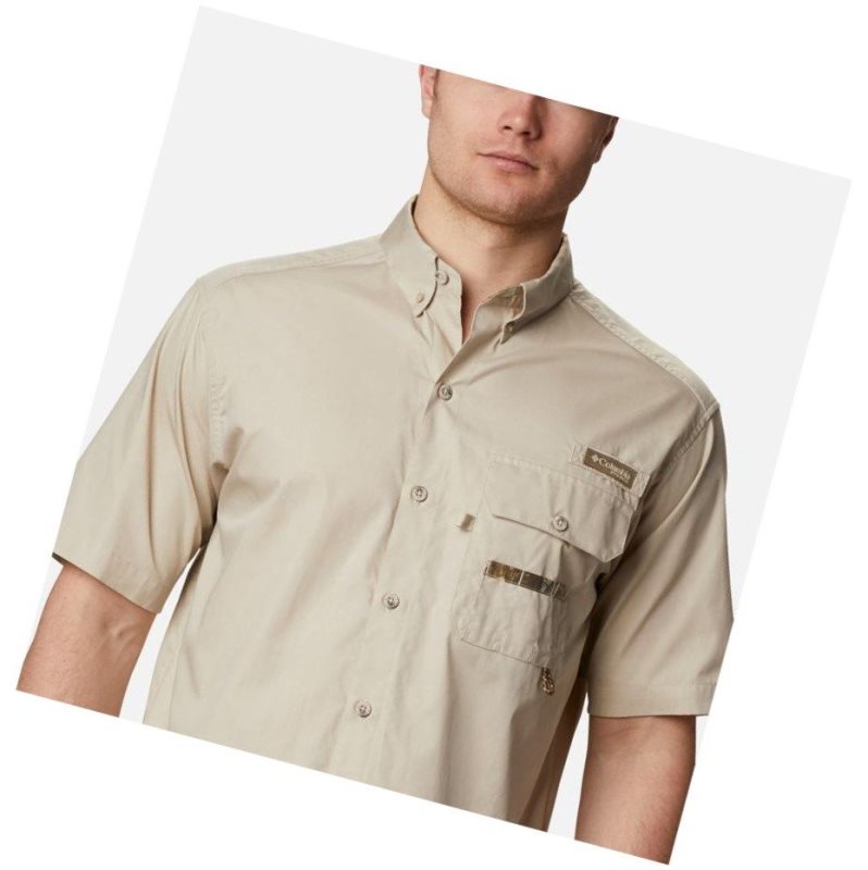 Columbia PHG Sharptail Short Sleeve Tall Gömlek Erkek Haki | 28594-IKYO