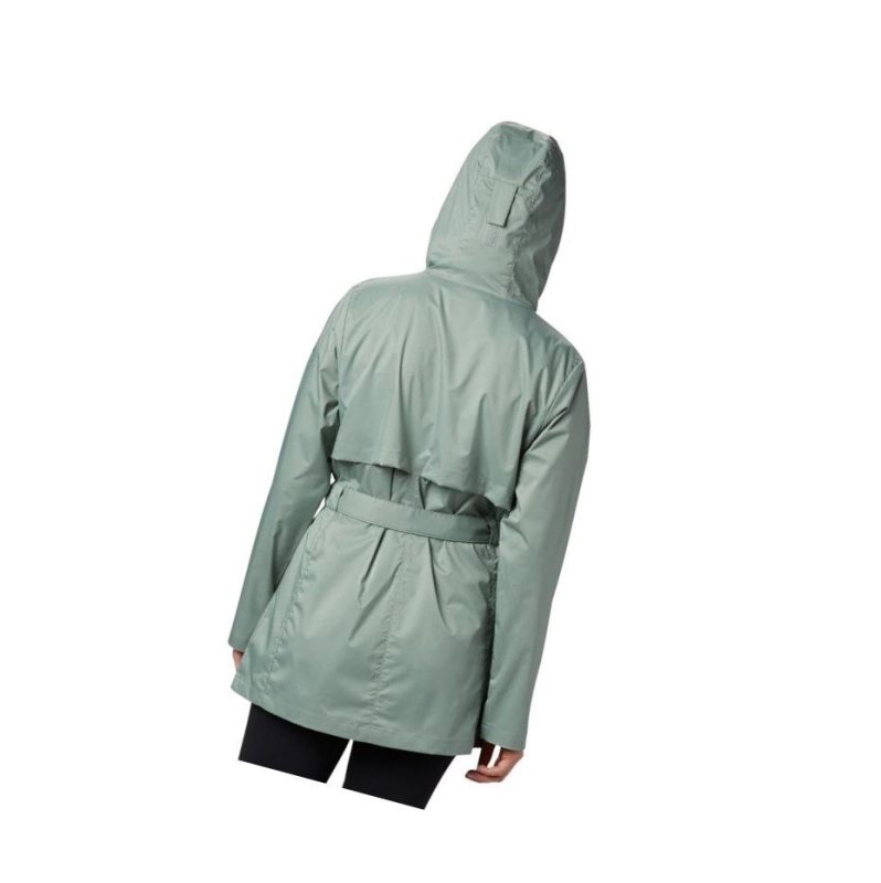 Columbia Pardon My Trench Rain Mont Kadın Açık Yeşil | 62013-SNJX