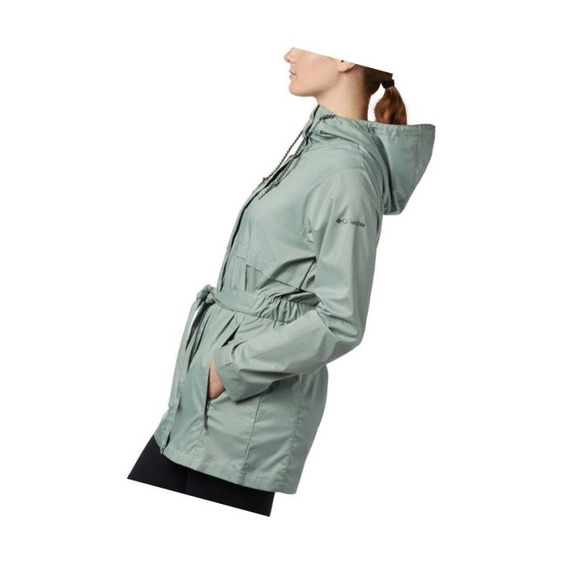 Columbia Pardon My Trench Rain Mont Kadın Açık Yeşil | 62013-SNJX