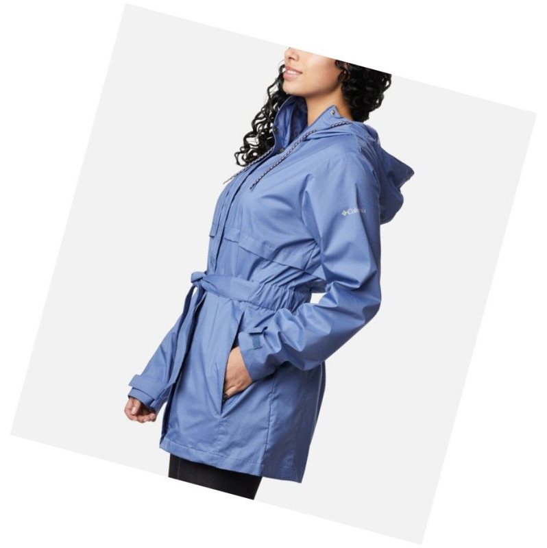 Columbia Pardon My Trench Rain Mont Kadın Mavi | 52698-ODJA