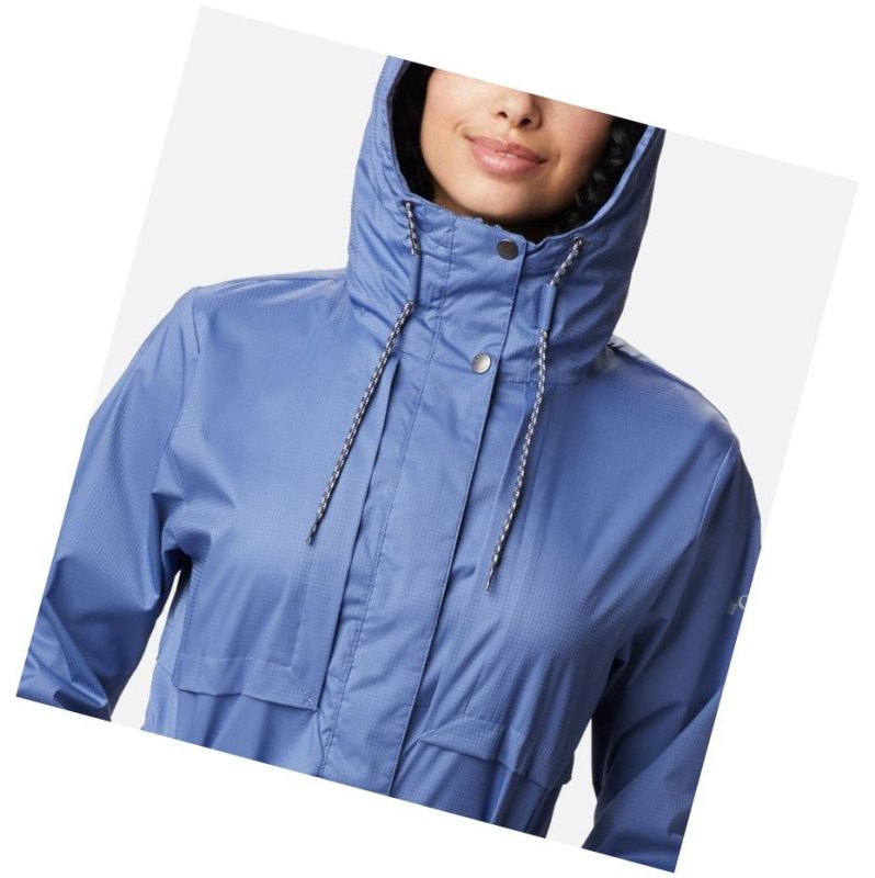 Columbia Pardon My Trench Rain Mont Kadın Mavi | 52698-ODJA