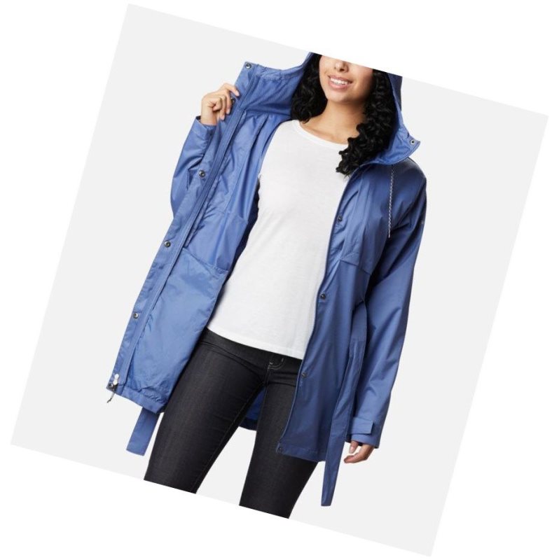 Columbia Pardon My Trench Rain Mont Kadın Mavi | 52698-ODJA