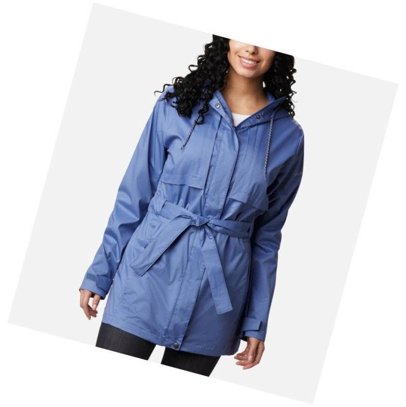 Columbia Pardon My Trench Rain Mont Kadın Mavi | 52698-ODJA
