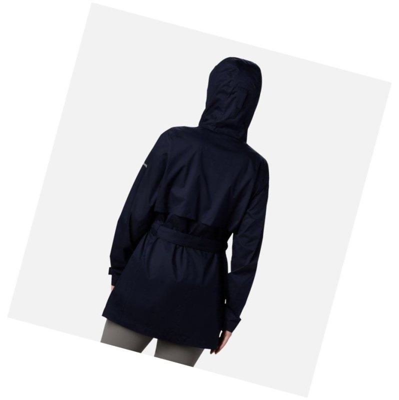 Columbia Pardon My Trench Rain Mont Kadın Lacivert | 32581-ZFTB
