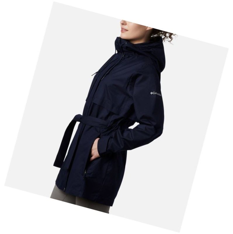 Columbia Pardon My Trench Rain Mont Kadın Lacivert | 32581-ZFTB