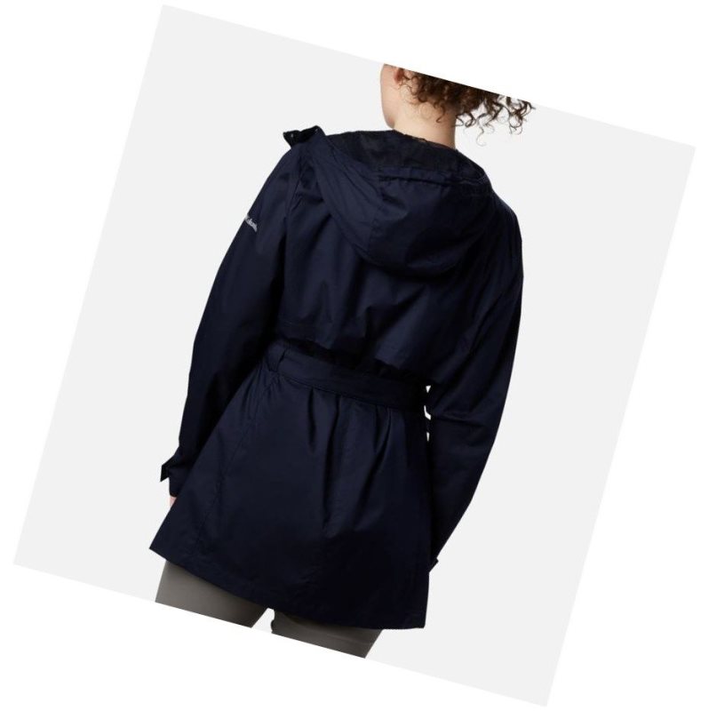 Columbia Pardon My Trench Rain Mont Kadın Lacivert | 32581-ZFTB