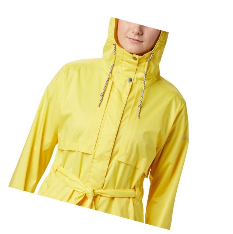 Columbia Pardon My Trench Rain Mont Kadın Sarı | 25639-KDCP