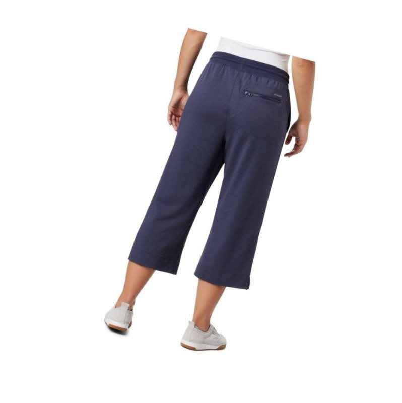 Columbia Park Wide Leg Capri Pantolon Kadın Lacivert | 98631-IOBC