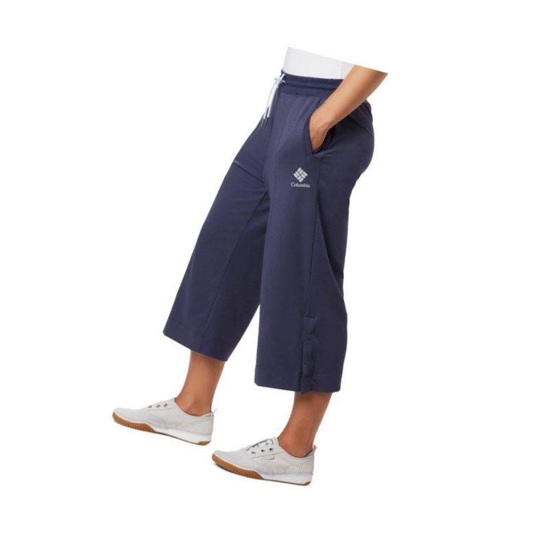 Columbia Park Wide Leg Capri Pantolon Kadın Lacivert | 98631-IOBC