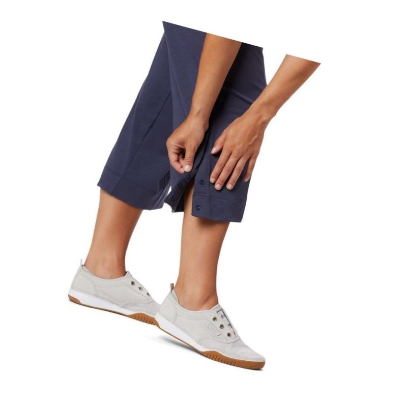 Columbia Park Wide Leg Capri Pantolon Kadın Lacivert | 98631-IOBC