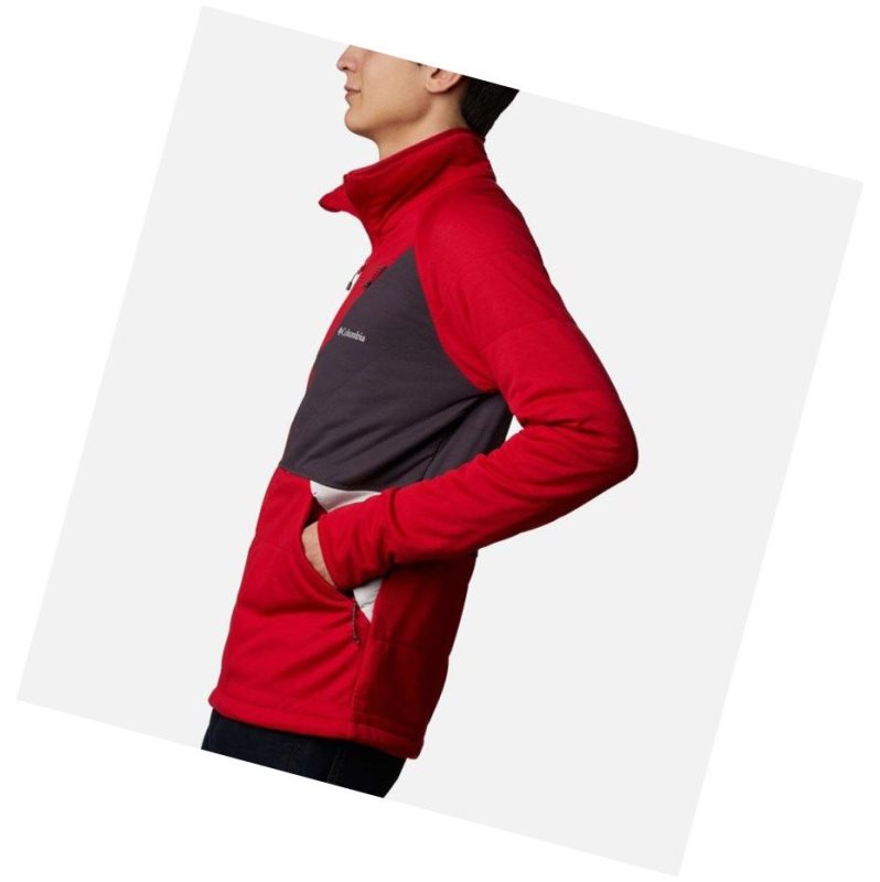 Columbia Parkdale Point Full Zip Mont Erkek Mavi Kırmızı | 20816-EQSD