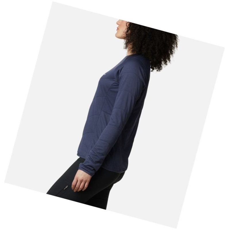 Columbia Parkdale Point Insulated Crew Sweatshirt Kadın Lacivert | 76350-CQKH