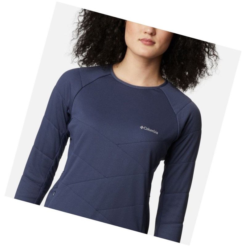 Columbia Parkdale Point Insulated Crew Sweatshirt Kadın Lacivert | 76350-CQKH