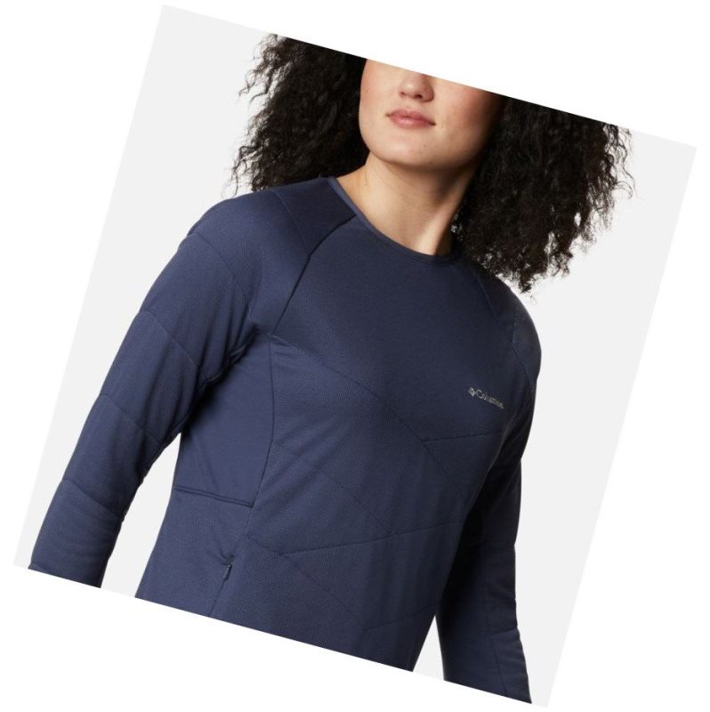 Columbia Parkdale Point Insulated Crew Sweatshirt Kadın Lacivert | 76350-CQKH