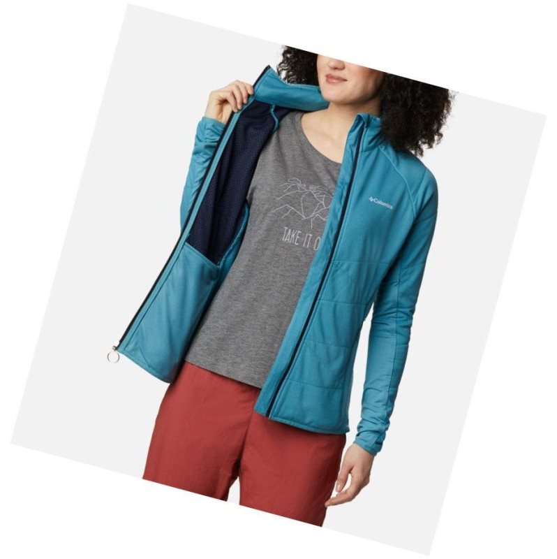 Columbia Parkdale Point Insulated Full Zip Mont Kadın Mavi | 69180-IZYJ