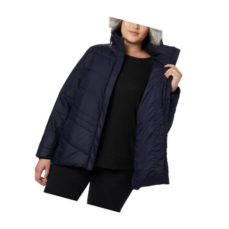 Columbia Peak to Park Insulated Plus Size Mont Kadın Lacivert | 15842-RPSV