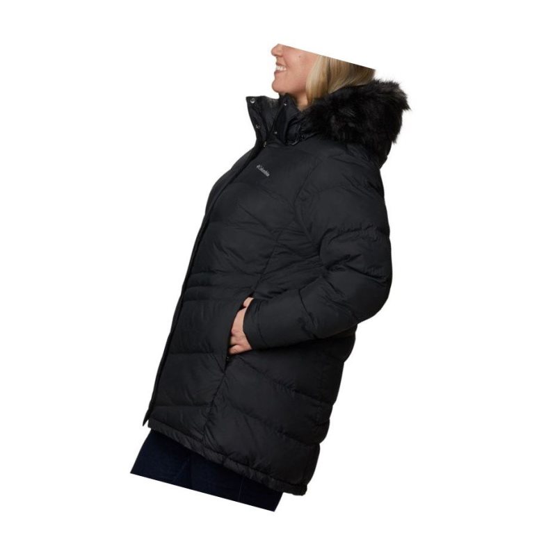Columbia Peak to Park Mid Insulated Plus Size Mont Kadın Siyah | 76418-OSHP