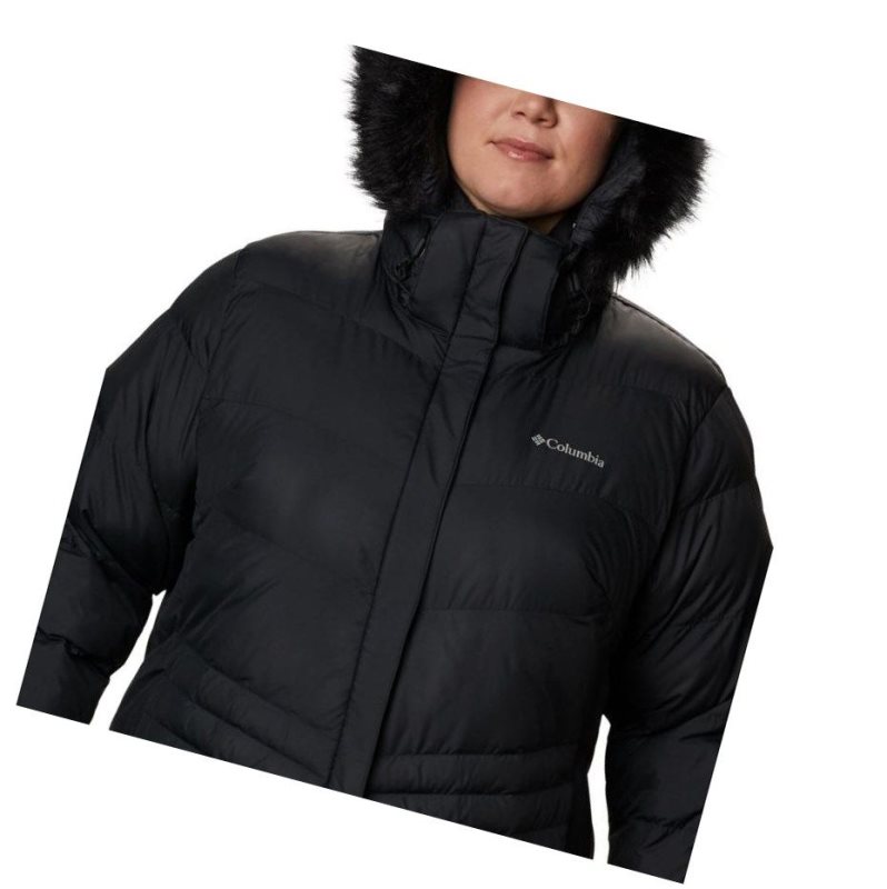 Columbia Peak to Park Mid Insulated Plus Size Mont Kadın Siyah | 76418-OSHP
