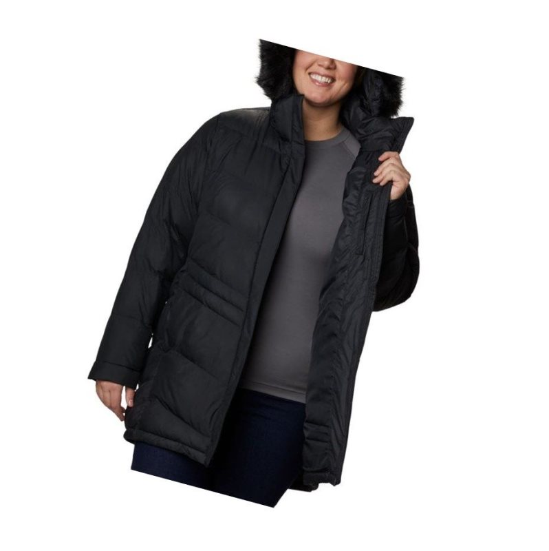 Columbia Peak to Park Mid Insulated Plus Size Mont Kadın Siyah | 76418-OSHP