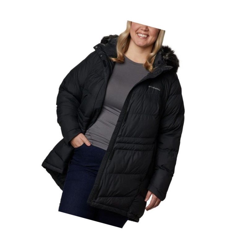 Columbia Peak to Park Mid Insulated Plus Size Mont Kadın Siyah | 76418-OSHP