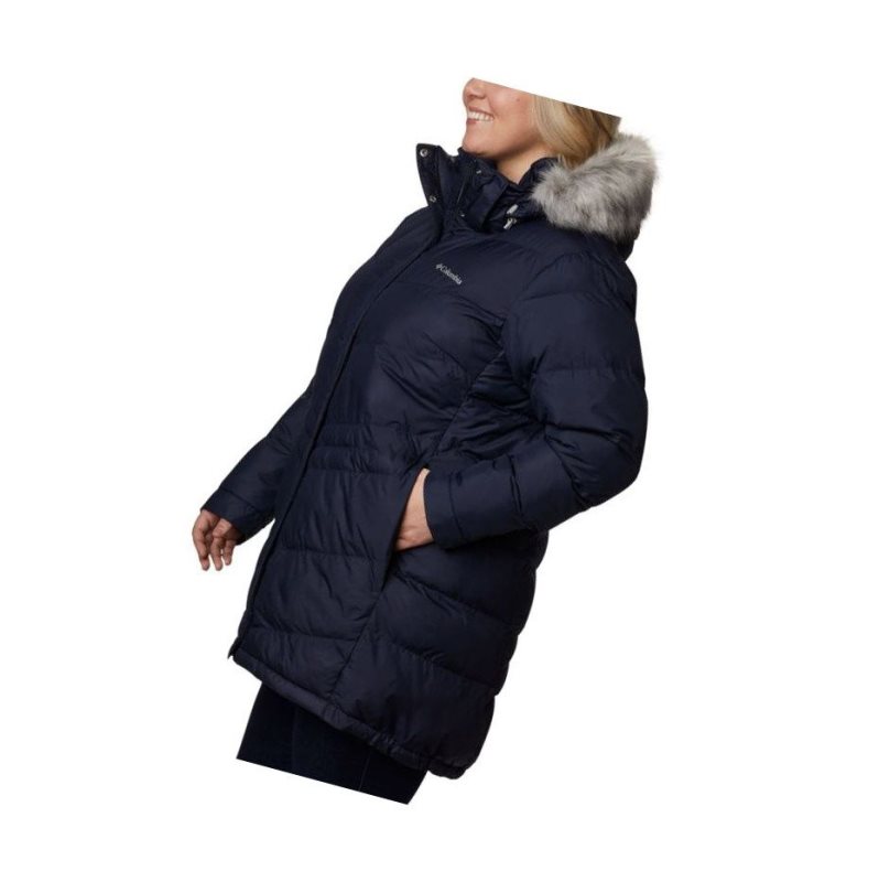 Columbia Peak to Park Mid Insulated Plus Size Mont Kadın Lacivert | 64918-YLWU