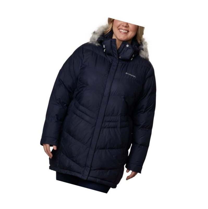 Columbia Peak to Park Mid Insulated Plus Size Mont Kadın Lacivert | 64918-YLWU