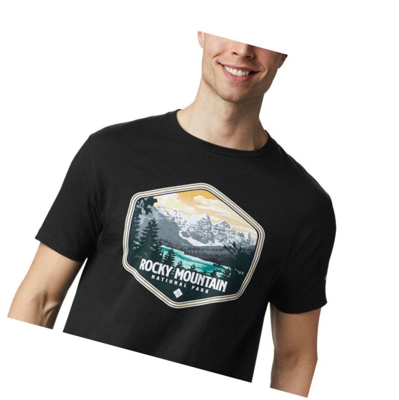Columbia Pegasus Cotton Tişört Erkek Siyah | 34876-IMQV