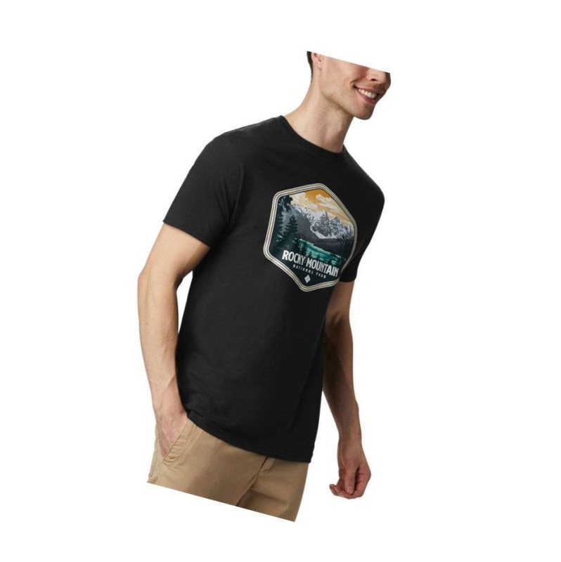 Columbia Pegasus Cotton Tişört Erkek Siyah | 34876-IMQV
