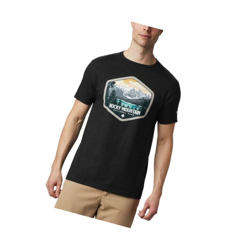 Columbia Pegasus Cotton Tişört Erkek Siyah | 34876-IMQV