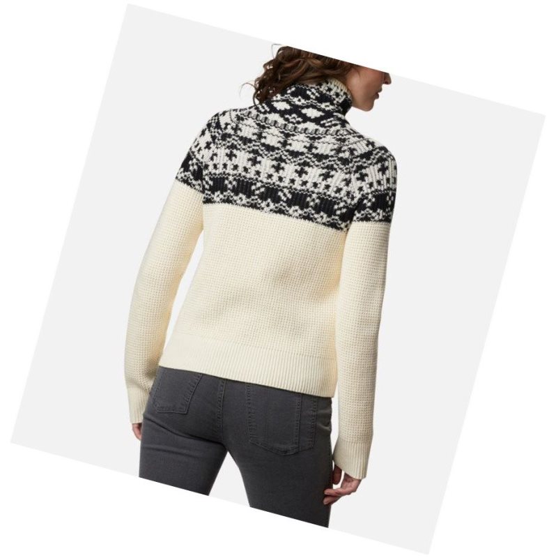 Columbia Pine Street Jacquard Sweatshirt Kadın Krema | 82143-ZVWL