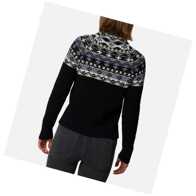 Columbia Pine Street Jacquard Sweatshirt Kadın Siyah | 80236-TFUY