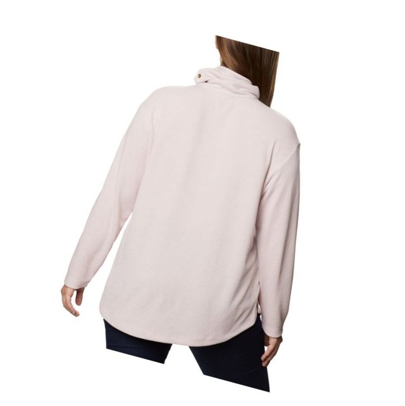 Columbia Pine Street Split Cowl Neck Plus Size Sweatshirt Kadın Pembe | 68379-MYNJ