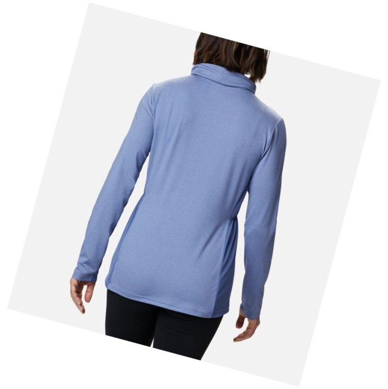 Columbia Piney Ridge Long Sleeve Knit Sweatshirt Kadın Mavi | 92805-DJGB