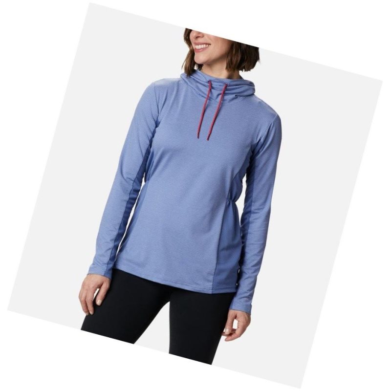 Columbia Piney Ridge Long Sleeve Knit Sweatshirt Kadın Mavi | 92805-DJGB