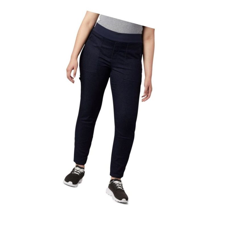 Columbia Pinnacle Peak Hybrid Plus Size Pantolon Kadın Lacivert | 50713-PGJU
