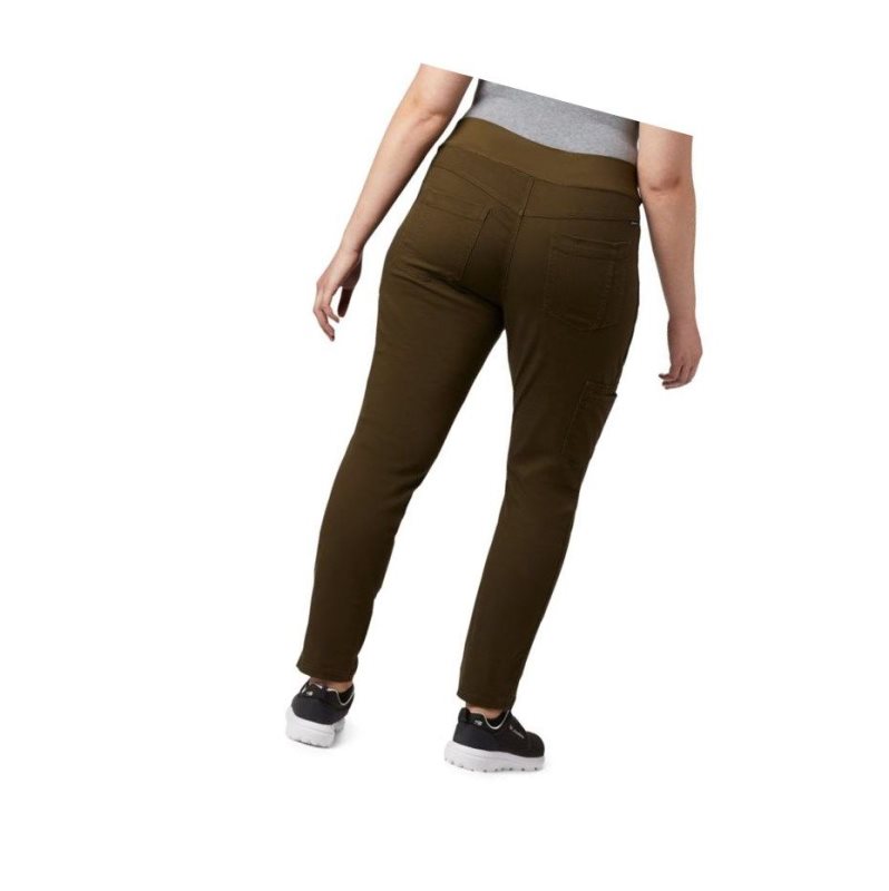Columbia Pinnacle Peak Hybrid Plus Size Pantolon Kadın Zeytin Yeşili | 08754-DTOH