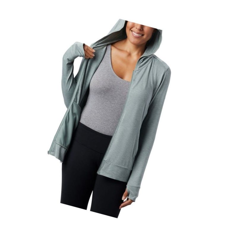 Columbia Place To Place II Full Zip Kapşonlu Kadın Yeşil | 56793-YQBP