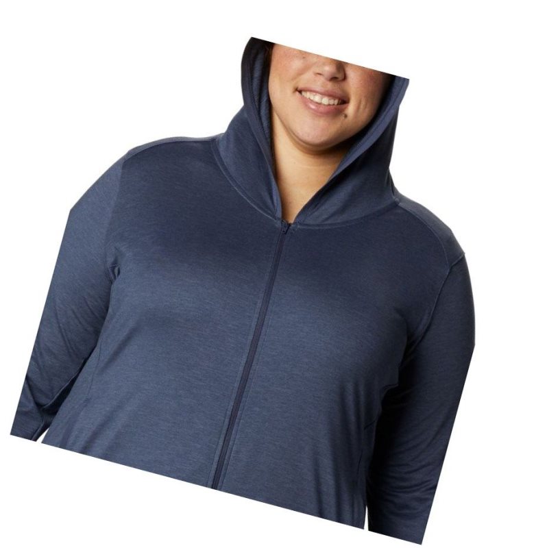 Columbia Place To Place II Full Zip Plus Size Mont Kadın Lacivert | 83705-SQON